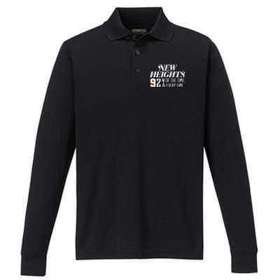 New Heights 92% Of The Time Every Time Performance Long Sleeve Polo