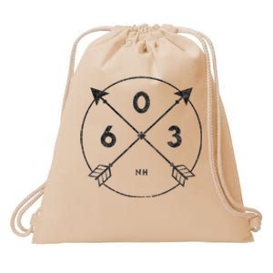 New Hampshire Area Code 603 State Pride Souvenir Gift Drawstring Bag