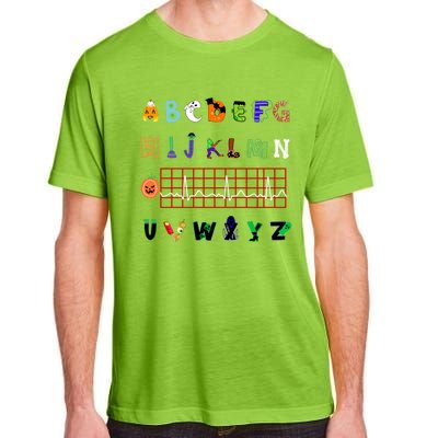 Nurse Halloween Alphabet Pqrst Electrocardiogram Ekg Ecg Great Gift Adult ChromaSoft Performance T-Shirt