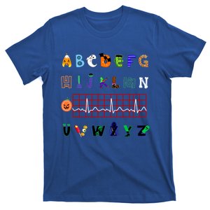 Nurse Halloween Alphabet Pqrst Electrocardiogram Ekg Ecg Great Gift T-Shirt