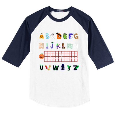 Nurse Halloween Alphabet Pqrst Electrocardiogram Ekg Ecg Great Gift Baseball Sleeve Shirt