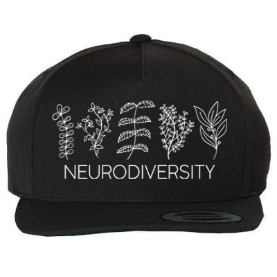 Neurodiversity Herbals Autism Adhd Asd Acceptance Awareness Gift Wool Snapback Cap