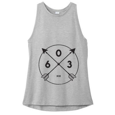 New Hampshire Area Code 603 State Pride Souvenir Gift Ladies PosiCharge Tri-Blend Wicking Tank