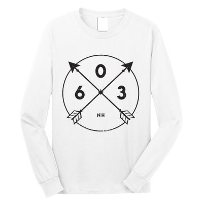 New Hampshire Area Code 603 State Pride Souvenir Gift Long Sleeve Shirt