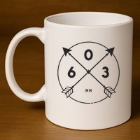New Hampshire Area Code 603 State Pride Souvenir Gift 11oz C Handle Ceramic Mug