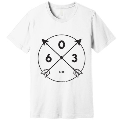 New Hampshire Area Code 603 State Pride Souvenir Gift Premium T-Shirt