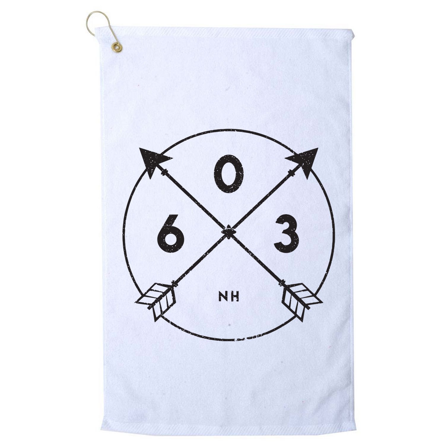 New Hampshire Area Code 603 State Pride Souvenir Gift Golf Towel