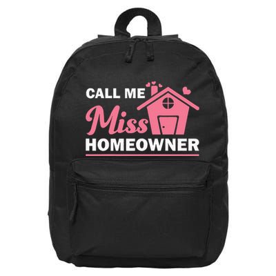 New Homeowner Art Women Housewarming Buyer Owner 16 in Basic Backpack