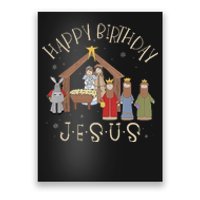 Nativity Happy Birthday Jesus Christmas Nativity Christian Poster