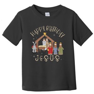 Nativity Happy Birthday Jesus Christmas Nativity Christian Toddler T-Shirt