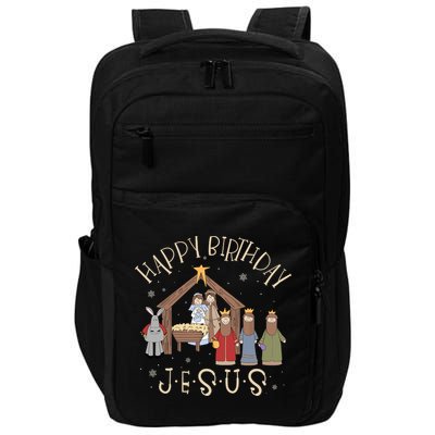 Nativity Happy Birthday Jesus Christmas Nativity Christian Impact Tech Backpack