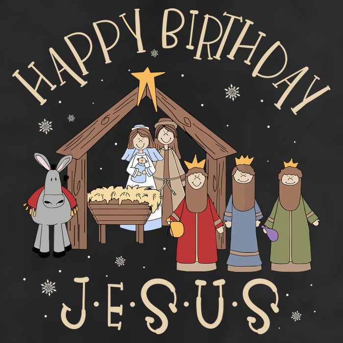 Nativity Happy Birthday Jesus Christmas Nativity Christian Beanie