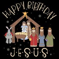 Nativity Happy Birthday Jesus Christmas Nativity Christian 16 in Basic Backpack