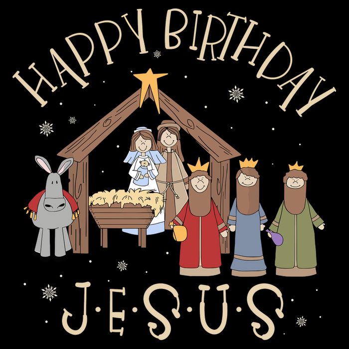 Nativity Happy Birthday Jesus Christmas Nativity Christian 16 in Basic Backpack