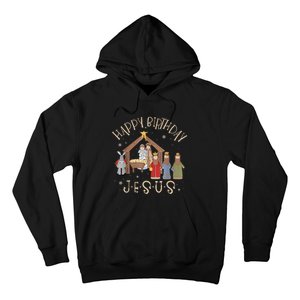 Nativity Happy Birthday Jesus Christmas Nativity Christian Hoodie