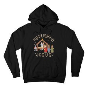 Nativity Happy Birthday Jesus Christmas Nativity Christian Tall Hoodie