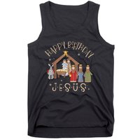 Nativity Happy Birthday Jesus Christmas Nativity Christian Tank Top