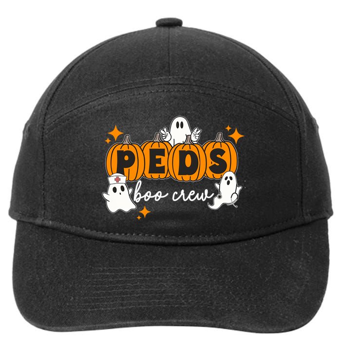 Nurse Halloween Boo Crew Ghost Pumpkins Funny 7-Panel Snapback Hat