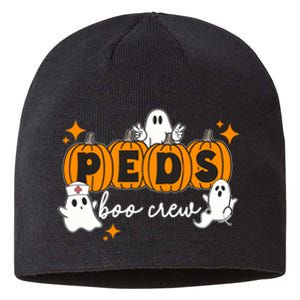 Nurse Halloween Boo Crew Ghost Pumpkins Funny Sustainable Beanie