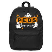 Nurse Halloween Boo Crew Ghost Pumpkins Funny 16 in Basic Backpack