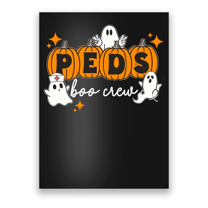 Nurse Halloween Boo Crew Ghost Pumpkins Funny Poster