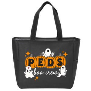 Nurse Halloween Boo Crew Ghost Pumpkins Funny Zip Tote Bag