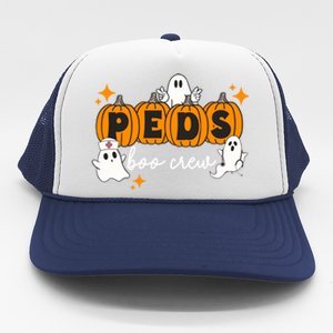 Nurse Halloween Boo Crew Ghost Pumpkins Funny Trucker Hat