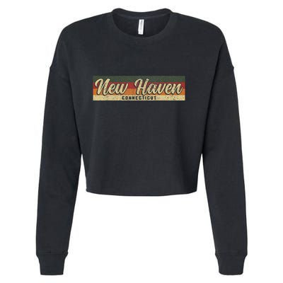 New Haven Ct Connecticut Constitution State Pride Cropped Pullover Crew