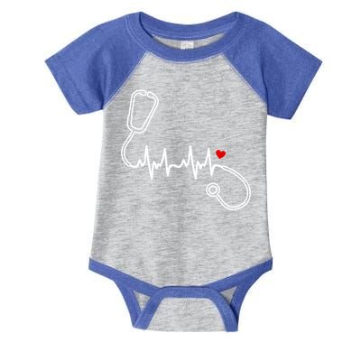 Nurse Heartbeat Clothing Gift Nurse Stethoscope Heart Gift Infant Baby Jersey Bodysuit