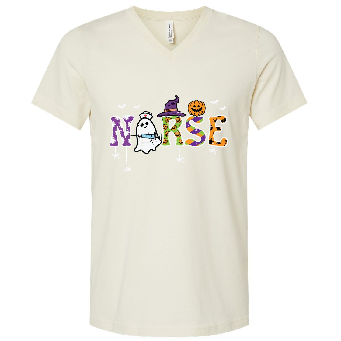 Nurse Halloween Costume Nursing Costume Scrub Top V-Neck T-Shirt