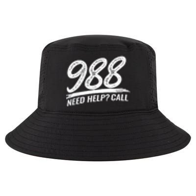 Need Help Call 988 Cool Comfort Performance Bucket Hat