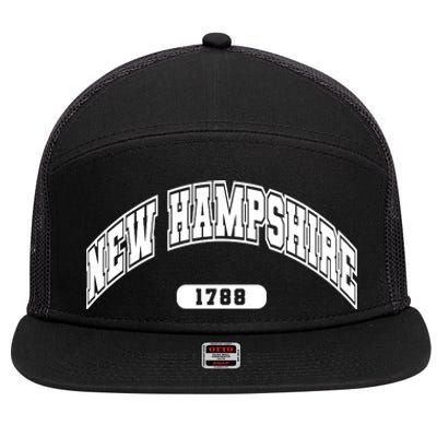 New Hampshire Collegiate Style 1799 7 Panel Mesh Trucker Snapback Hat