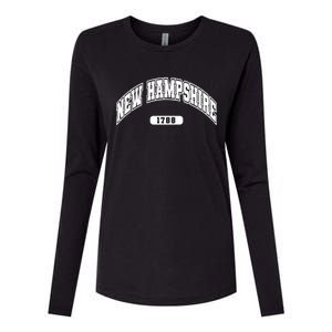 New Hampshire Collegiate Style 1799 Womens Cotton Relaxed Long Sleeve T-Shirt