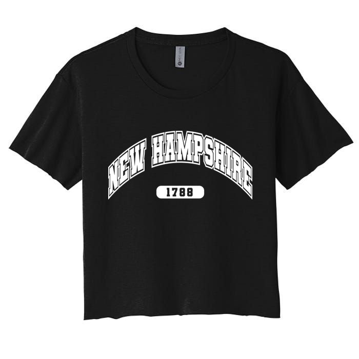 New Hampshire Collegiate Style 1799 Women's Crop Top Tee