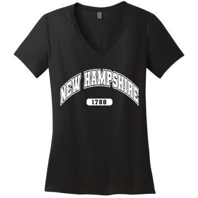 New Hampshire Collegiate Style 1799 Women's V-Neck T-Shirt