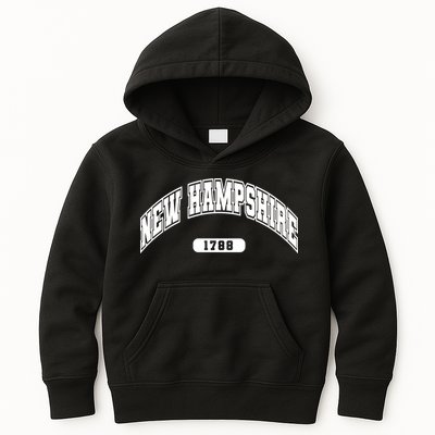 New Hampshire Collegiate Style 1799 Kids Hoodie