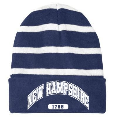 New Hampshire Collegiate Style 1799 Striped Beanie with Solid Band