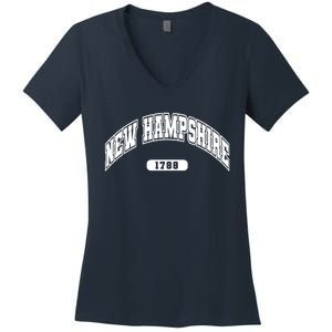 New Hampshire Collegiate Style 1799 Women's V-Neck T-Shirt