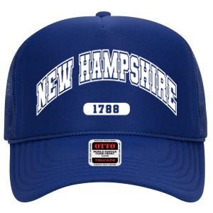 New Hampshire Collegiate Style 1799 High Crown Mesh Back Trucker Hat