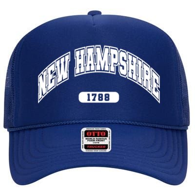 New Hampshire Collegiate Style 1799 High Crown Mesh Back Trucker Hat