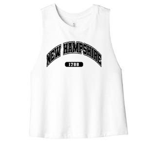 New Hampshire Collegiate Style 1799 Women's Racerback Cropped Tank