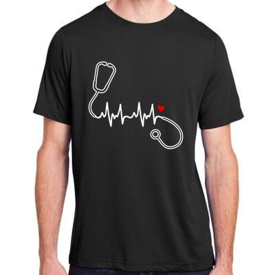 Nurse Heartbeat Clothing Gift Nurse Stethoscope Heart Gift Adult ChromaSoft Performance T-Shirt