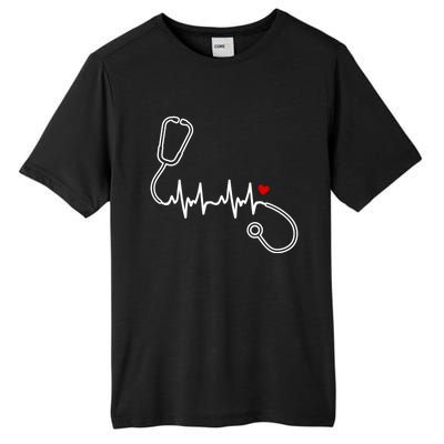 Nurse Heartbeat Clothing Gift Nurse Stethoscope Heart Gift Tall Fusion ChromaSoft Performance T-Shirt