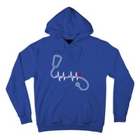 Nurse Heartbeat Clothing Gift Nurse Stethoscope Heart Gift Hoodie