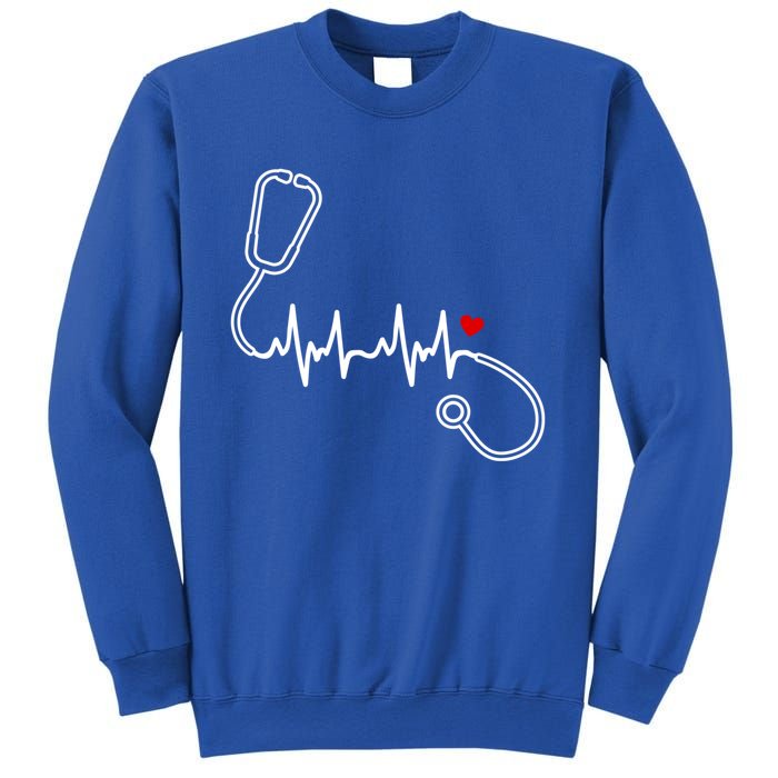 Nurse Heartbeat Clothing Gift Nurse Stethoscope Heart Gift Sweatshirt