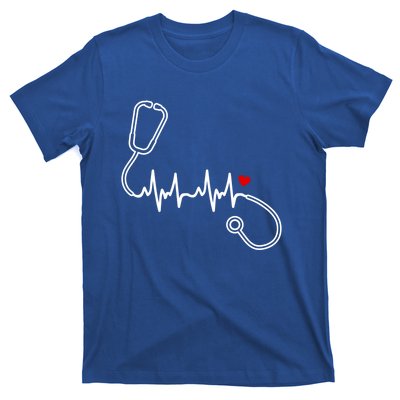 Nurse Heartbeat Clothing Gift Nurse Stethoscope Heart Gift T-Shirt