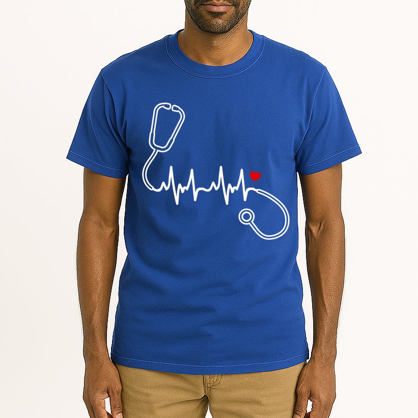 Nurse Heartbeat Clothing Gift Nurse Stethoscope Heart Gift Tall T-Shirt