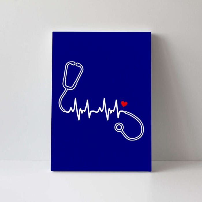 Nurse Heartbeat Clothing Gift Nurse Stethoscope Heart Gift Canvas