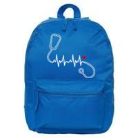 Nurse Heartbeat Clothing Gift Nurse Stethoscope Heart Gift 16 in Basic Backpack