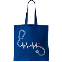 Nurse Heartbeat Clothing Gift Nurse Stethoscope Heart Gift Tote Bag